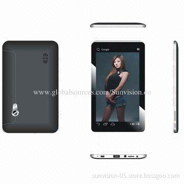 7-inch Allwinner A23 Dual-Core Tablet PCs with 100-240V AC, 50-60Hz Input